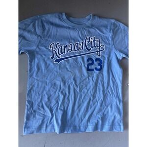 Kansas City Royals Jersey Shirt Zach Grienke Blue Kids Size Small